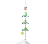 WENKO Etagère télescopique coin douche Etagère panier Salle de bain Premium Baignoire Miroir