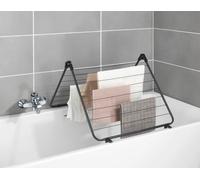 WENKO Étendoir à Linge Intérieur CHAMPION | Séchoir Pliable pour Baignoire | Longueur Étendage 9m | Acier | Noir | 65x114x7 cm