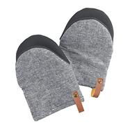WENKO Gants de Cuisine Ada Mini, 1 Paire de Gants avec Paumes en néoprène pour Prise en Main sûre des Plats Chauds, des moules et des casseroles, avec Boucle pour Les accrocher, lavables, Gris/Noir