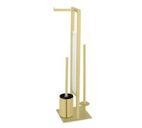 Wenko Rivalta porte-papier toilette avec brosse wc doré 26034100