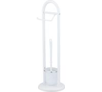 WENKO Garniture de WC sur pied SIENA Toilettes Papier Brosses Porte WC blanc Salle de bains Invités