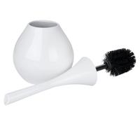 WENKO Garniture WC FLAKON Porte-brosse WC Céramique blanche Salle de bains WC invités