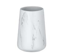 WENKO Gobelet Adrada céramique - Porte-Brosse à Dents pour la Brosse à Dents et la pâte Dentifrice, Céramique, 8.5 x 12 x 8.5 cm, Blanc