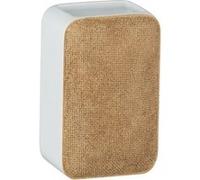 WENKO Gobelet à Dents Ambila Beige - Porte-Brosse à Dents pour la Brosse à Dents et la pâte Dentifrice, Polyrésine, 7.5 x 12 x 6.5 cm, Beige
