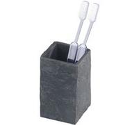 Wenko Gobelet porte-brosses à dents Slate Rock Polyrésine Gris anthracite 6,4x10,5x6,4 cm