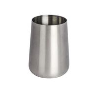 WENKO Gobelet Salle de Bain, Porte Brosse à Dent, Solid, Acier Inox, Ø 8x10 cm, Mat