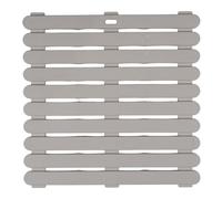 WENKO Grille de douche Indoor & Outdoor, 55 x 55 cm, Grille de sol en plastique pour salle de bain, piscine, antidérapante, Beige