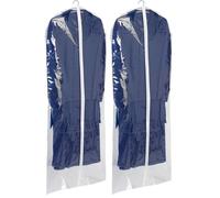 WENKO Housse vêtements transparent, Polyéthylène, 60 x 150 cm, Transparent (Lot de 2)