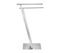 WENKO Porte-Serviettes Lirio, Porte-Serviettes disposé isolément, Porte-vêtements, en Acier INOX, 20 x 76,5 x 40 cm, Mat