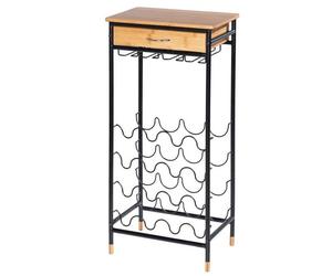 Wenko Loft porte-bouteilles 48x30x95 cm noir-marron 50705100