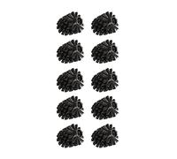 WENKO Lot de 10 Brosses WC de Rechange | tête Rechange Brosse WC Taille Standard | Lot de 10 têtes de Brosse WC de Rechange | Format économique | Plastique | ø8 cm | Noir