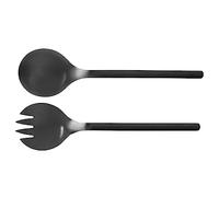 WENKO Lot de 2 couverts à salade Nagy - Fourchette à salade et cuillère de service en acier inoxydable de qualité supérieure avec finition mate - Surface de réception extra large - Accessoires de