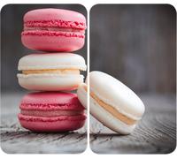 WENKO Lot de 2 plaques de recouvrement de cuisinière Universal Macarons Cuisine Planche à découper