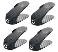 Wenko - Lot de 4 supports pour chaussures - Noir Noir G