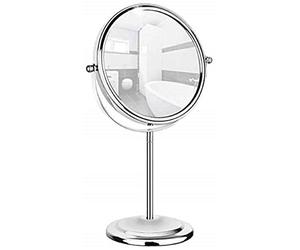 WENKO Maximex Miroir cosmétique grossissant 7 Fois, Miroir de Maquillage réglable en continu, en Acier chromé, 20 x 31,5 x 12 cm, Surface du Miroir Ø 15 cm