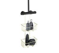WENKO Caddy de douche à 2 étages Milo Étagère Suspendue Or Acier inoxydable