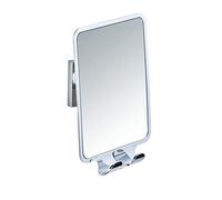 WENKO Miroir Anti Buée Quadro, Miroir Cosmétique sans percage, 8 x 14 x 19.5 cm