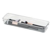 WENKO Organisateur de tiroir Long L - Insert multifonctionnel pour tiroirs, Plastique (PET), 9 x 4.5 x 32.5 cm, Transparent