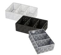 Wenko Organiseur Salle De Bain Adria, Rangement Salle De Bain 3 Compartiments, Polypropylène, 32x21x10 Cm, Blanc Multicolore