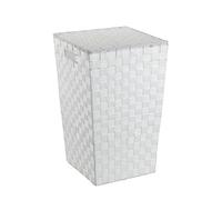 WENKO Panier A Linge Adria, Format Carré, avec Couvercle, Capacité : 48 L, 100% Polypropylène Tissé Haute-Qualité, Dimensions : 33 x 53 x 33 cm, Couleur : Blanc