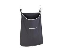 WENKO Collecteur de linge sur porte 65L Canguro Gris Panier Accrocher le sac Trieur de salle de bain