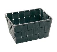 WENKO Panier de salle de bains Adria Mini, long gris - panier de bain, Polypropylène, 19 x 9 x 14 cm, Gris