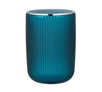 WENKO Petite Poubelle Salle de Bain Agropoli L, Poubelle à couvercle basculant, Capacité 5,5L, Plastique surface givrée, Pétrole