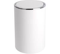 Wenko Poubelle Inca 5 l chrome-blanc 22554100