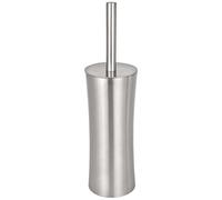 Wenko Brosse WC à poser Pieno – Acier inoxydable, porte-brosse fermée Ø 10 x 37,5 cm Argenté