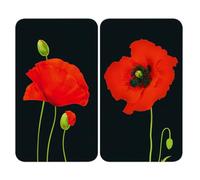 2 couvre-plaques protection motif coquelicots Wenko by Maximex