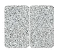 WENKO Plaque de Recouvrement Universelle Mod. Granit, réglable en hauteur pour tout type de cuisinière, planche à découper et protection anti-éclaboussures, verre, 30 x 52 cm, 2 pièces