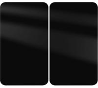 WENKO Plaques de recouvrement en verre résistantes à la chaleur, Universal Noir 2 pièces