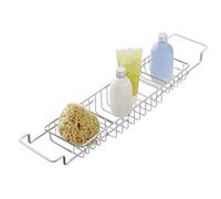 WENKO Pont de baignoire télescopique extensible, acier inox Brillant