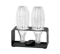 WENKO Porte-bouteille Wave avec plateau d'égouttement amovible, noir