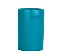 WENKO Porte Brosse à Dents, gobelet Salle de Bain Polaris, Bleu Turquoise, Céramique, ø7,5 x 11 cm
