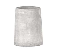 WENKO Porte-brosse à dents Villena, gobelet pour la brosse à dents et le dentifrice, accessoire de salle de bain, gobelet à brosse à dents à l'aspect de pierre naturelle, dimensions : Ø7,4x9,5cm, gris