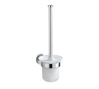 Brosse WC avec support mural - Bosio - Acier et verre satiné - Brillant WENKO