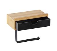 Wenko Bambusa porte-papier toilette noir-bois 24754100