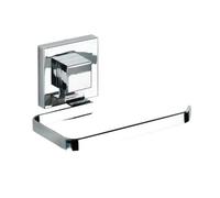 WENKO Porte papier toilette mural Quadro, Support Papier Toilette Vacuum-Loc® fixation sans perçage, Acier Inox, 14x6x11cm, Brillant