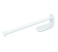 WENKO Porte-rouleau pour papier cuisine Nio, support à papier cuisine en aluminium, auto-adhésif, à fixer sur du carrelage ou en-dessous de placards, dimensions (l x h x p) : 27,5 x 4,5 x, 7 cm, blanc