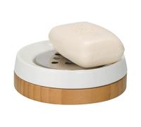 Wenko Porte-savon Bambou céramique 11,5 x 3,8 x 11,5 cm Blanc
