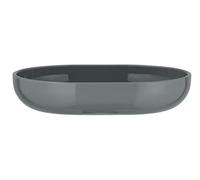 WENKO Porte Savon, Support Savon Posa Gris, sans BPA, Plastique Gris, chromé, 12 x 2,5 x 9 cm
