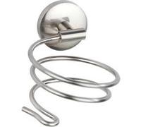 Porte sèche-cheveux en métal gris mat