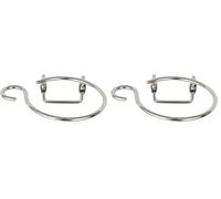 WENKO Porte-sèche-Cheveux Milano - avec Porte-câble, pour Montage Murale, Acier, 12 x 4.5 x 11 cm, Chromé (Lot de 2)