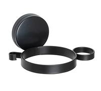 WENKO Porte sèche-cheveux Pavia Noir Static-Loc Plus, porte sèche-cheveux avec porte-peigne et porte-câble, fixer sans percer de trous, fixation fiable par adhérence statique sur les surfaces lisses imperméables à l'air