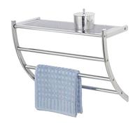 WENKO Porte Serviette Pescara, Porte Serviette INOX 3 Niveaux avec Tablette L56 cm