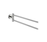 Wenko Porte-serviettes Bosio 2 bras Inox brillant 5,5x9x43 cm, visserie incluse
