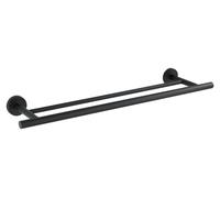 WENKO Porte-serviettes Barre Duo Bosio Duo inox mat Serviette de bain Douche WC Salle de bains