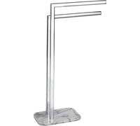 WENKO Porte-serviettes Barre indépendante en acier inoxydable Mamor blanc Accessoire