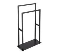 WENKO Porte-serviettes Rivaltana Portemanteau sur pied Acier inoxydable noir
